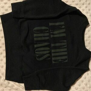 Black Graphic Sweatshirt - I'm The Chaos